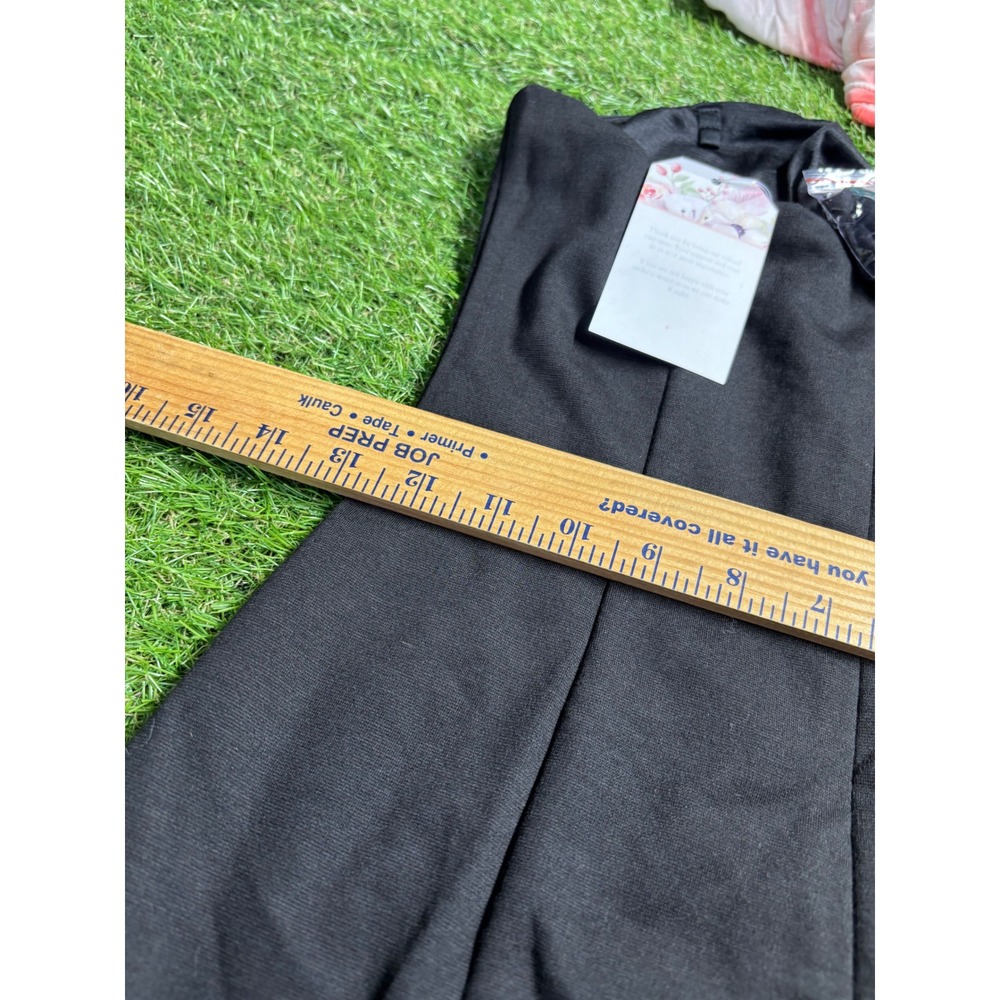 Teen Nikibiki Black Strapless Mini Dress Rhinestone Party Clubwear - Picture 9 of 12
